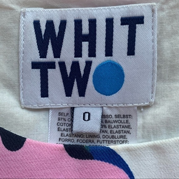 ANTHROPOLOGIE Whit Two Mod Dress Floral Print sleeveless Open Back shift Sz 0 - Picture 13 of 15